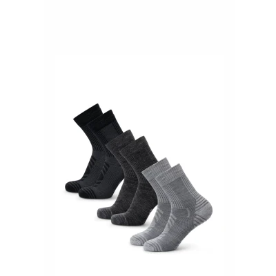 Obrázek Danish Endurance 3 PACK Sportovní ponožky, Velikost: 43 47, Multicolor light grey dark black