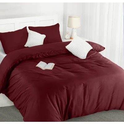 Obrázek Utopia Bedding Ložní prádlo sada 200 x povlečení z mikrovlákna cm + 2 povlaky na polštář 50 75 Burgundsko