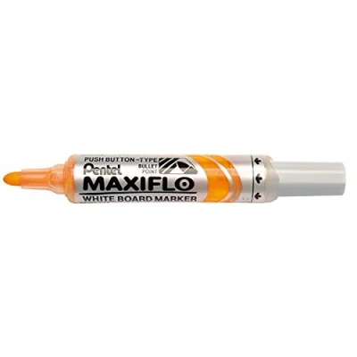 Obrázek Pentel MWL5 M Whiteboard Marker Maxiflo s lodičky systém Kuličkový hrot, 2.5 mm, 1 ks, Žlutá