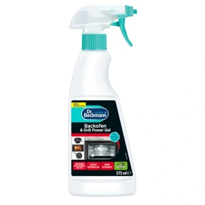 Obrázek Dr. Beckmann Trouba &amp; Grill Power Gel Čistič trouby s rychloúčinným recepturou také pro vypálené pánve a krbové sklo 375 ml