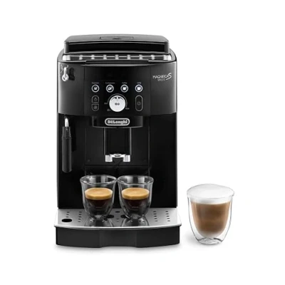 Obrázek Kávovar De&#039;Longhi Magnifica s ECAM 230.13.B parní tryskou pro napěňování mléka cappuccino, přímou volbou espressa,kávy a lunga, otočným regulátorem, funkce na 2 šálky, černá