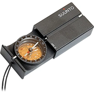 Obrázek Kompas SUUNTO MB 6, stupnice 360 stupňů, přímé ložisko, sklopné zrcátko, značky pro soumrak, nosná šňůra
