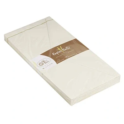 Obrázek G. Lalo 22616L Umschläge Strohpapier (perfekt für Ihre Einladungen, säurefrei, Format DL, 22 x 11 cm, 20 Umschläge, 120 g, elfenbein), Straw Paper