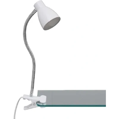 Obrázek BRILONER Svítidla LED lampa se svorkou na psací stůl, s klipem, vč. vypínače kabelu, 3,5 W, 200 lumenů, teplé bílé světlo, flexibilní rameno, bílé, 28,5 x 15,5 cm
