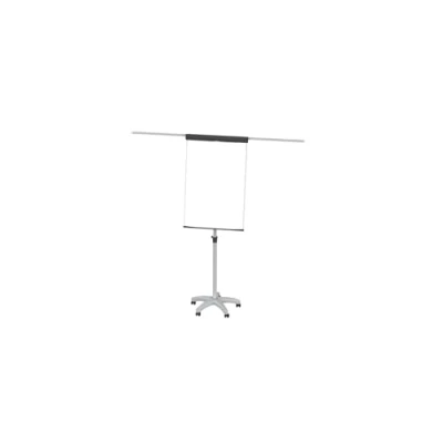 Obrázek Maul Flipchart MAULstandard 73 x 101 cm Mobiles Whiteboard mit 5 Fußrollen und Rundfuß Magnetisches höhenverstellbares Board Schnellwechsel Blockhalter 2 Papierhaltern Grau