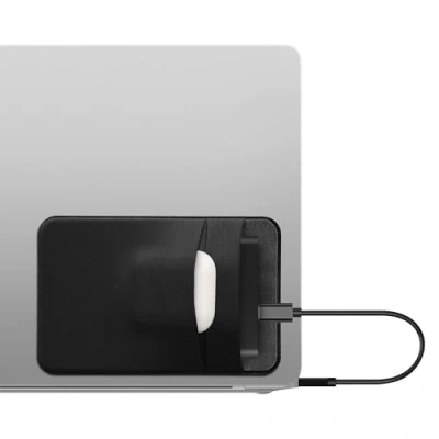Obrázek kwmobile pouzdro kompatibilní s SanDisk Portable SSD, Samsung T7, Crucial X8, HDD držák pro externí pevný disk SSD 13 x 8 cm elastické samolepicí černé matné