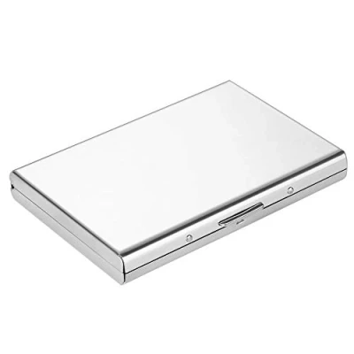 Obrázek Vicloon pouzdro na karty kreditní karty, RFID Blocking z hliníku, vizitky 6 přihrádek, &amp; NFC ochrana pro ženy, muže, 1 ks bílá,