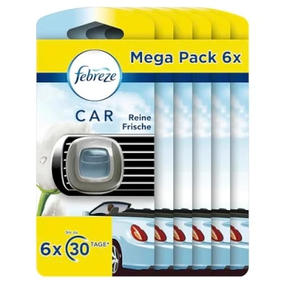 Obrázek Febreze Osvěžovač vzduchu do auta (12 ml) Čistá svěžest, vůně proti zápachu (6 x 2