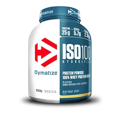 Obrázek Dymatize ISO 100 Hydrolyzed Birthday Cake 2264g Whey Protein hydrolyzovaný + izolovaný prášek