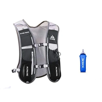 Obrázek AONIJIE 5l multifunkční ultra lehký cyklistický batoh/batoh na pití s 500ml láhev pro turistiku, trénink, běh, lezení (černý)