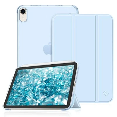 Obrázek Fintie pouzdro pro iPad Mini (A17 Pro) 7. generace 2024 / 6. 2021 8. 3&quot; ultratenké ochranné s průhlednou zadní stranou kryt Cover automatickým spánkem/bděním, nebeská