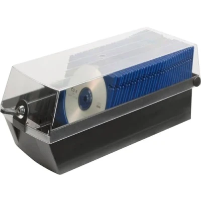 Obrázek HAN 9260 13, CD box MÄX 60, profesionální pro 60 CD/DVD, bezpečné se zámkem a 2 přihrádkami MÄX, černá