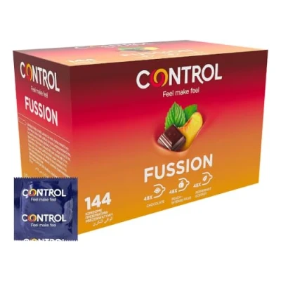 Obrázek CONTROL FUSSION Naturlatex Kondome mit verschiedenen Geschmacksrichtungen 144 Stück