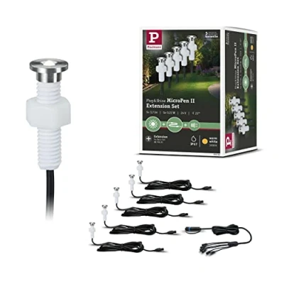 Obrázek Paulmann 93694 Plug &amp; Shine LED venkovní světlo EBL Set MicroPen II IP67 3000K ušlechtilá ocel vestavné svítidlo