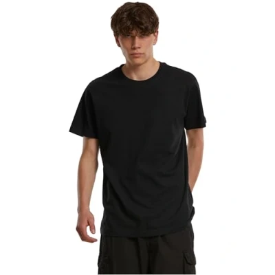 Obrázek Build your Brand Pánské tričko Round Neck, Basic pánský horní díl z bavlny s kulatým výstřihem k dostání v mnoha barvách, velikosti XS 5XL, černá (Black)