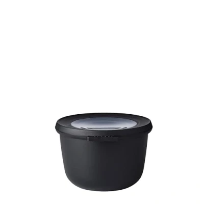 Obrázek Mepal Multi Bowl Cirqula Round dóza na zásoby s víkem vhodný jako vzduchotěsný úložný box do ledničky, nádobí mikrovlnné trouby a dózy uchovávání potravin 500 ml Nordic Black
