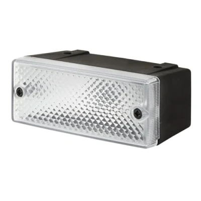 Obrázek HELLA Halogenový zpětný světlomet 12V montáž upevnění na dva body konektor: Plochý konektor 2ZR 006 609 081, černý, průhledný