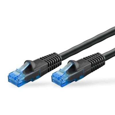 Obrázek Venkovní propojovací kabel Wentronic goobay CAT 6, UUTP, černý, 75 m měděný materiál, vnější plášť PE (55439)