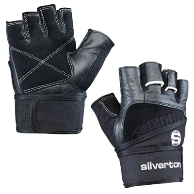 Obrázek Silverton Pánské fitness vzpěračské rukavice Power rukavice, černé, S