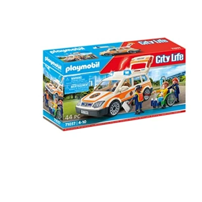 Obrázek PLAYMOBIL City Life 71037 Nouzový lékař osobní automobil s rozmanitým vybavením v lékařském kufříku a invalidním vozíku, od 4 let