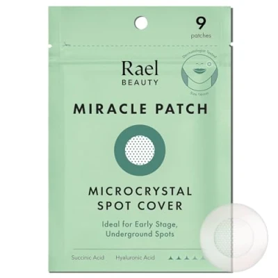 Obrázek Rael Pickelpflaster, Miracle Microcrystal Spot Cover Hydrokolloid Aknepflaster für das Frühstadium, mit Teebaumöl, alle Hauttypen, vegan, tierversuchsfrei (9 Stück)