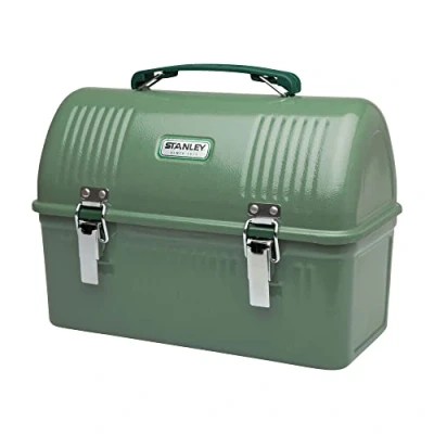Obrázek Stanley Classic Lunch Box 9,5 l Lunchbox z ušlechtilé oceli s rukojetí bez BPA Nádoby na potraviny Místo pro termoláhev nebo cestovní hrnek Hammertone Green