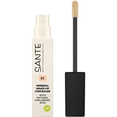 Obrázek Sante Naturkosmetik Mineral Wake up Concealer 01 Neutral Ivory, zakryje stíny a vady, vhodný pro konturování, veganský, 8 ml