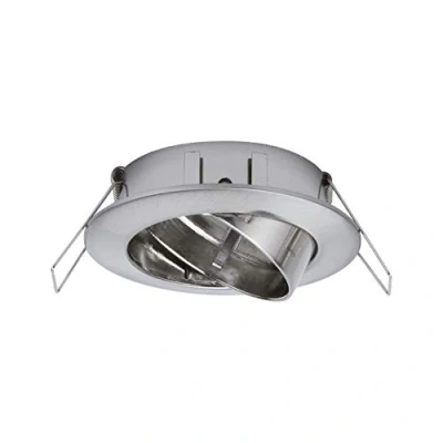 Obrázek Paulmann 93730 LED vestavné svítidlo Premium Line bodové světlo 230 V stropní železo kartáčované otočné bez světelného zdroje max. 1x50W GU10, stříbrná barva