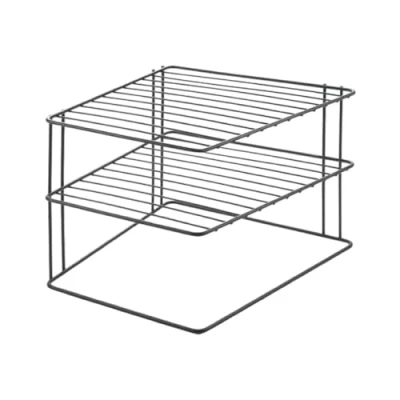 Obrázek Metaltex Palio Lava rohová vložka do skříně 2 Etg 25x25x19cm TouchTherm, černá, 3 PIANI