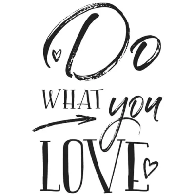 Obrázek Rayher 29106000 razítko Do what You Love, 7 x 10 cm