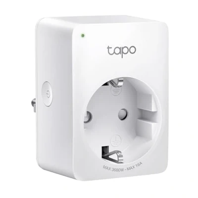 Obrázek TP Link Tapo Smart WLAN zásuvka P110 s kontrolou spotřeby energie, Home, funguje Alexa, Google hlasové ovládání, dálkový přístup, není nutný rozbočovač, mini