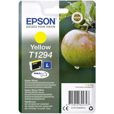 Obrázek Inkoustová náplň do tiskárny Epson „jablko“, odolná vůči setření a vodě,, Žlutá standard