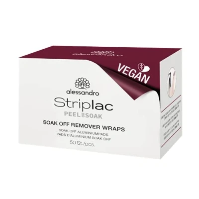 Obrázek alessandro striplac Soak Off Remover Wraps hliníkové podložky pro odstranění / LED laků na nehty, 50 kusů