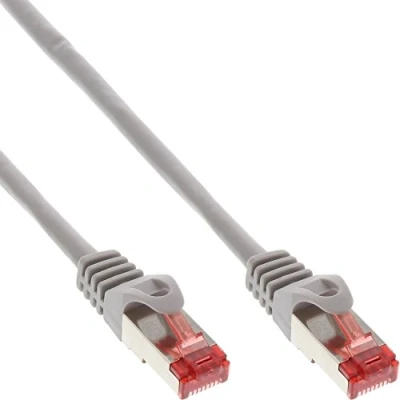 Obrázek InLine 76400 S/FTP propojovací kabel (250 MHz, PVC, měď, 10 m) šedý