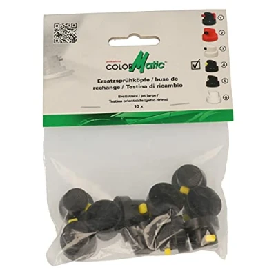 Obrázek ColorMatic 379406 rozstřikovací hlava s širokým paprskem 10 kusů černo žlutá