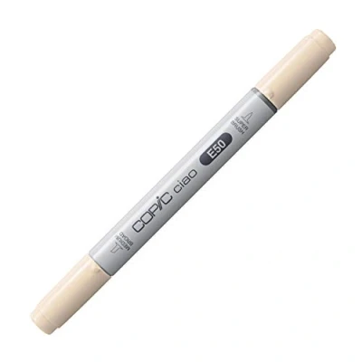 Obrázek COPIC Ciao Marker typ E 50, vaječná skořápka, univerzální popisovač rozvržení, se středně širokým a jedním štětcovým hrotem