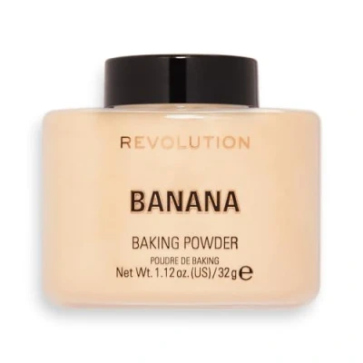 Obrázek Makeup Revolution, Loose Baking Powder, prodlužuje nošení make upu, pudru na up, banán, pro střední tóny pleti, 32 g