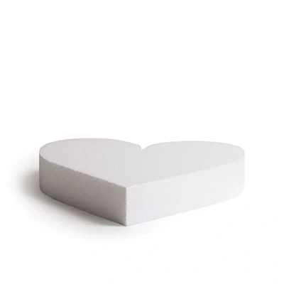 Obrázek Decora, 0173914 polystyrenová figurína ve tvaru srdce, jednotlivě zabalená, ideální jako podložka pro skládané koláče, rovné hrany, 15 x výška 5 cm, béžová