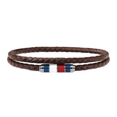 Obrázek Tommy Hilfiger Pánský lankový náramek Ušlechtilá ocel 2790055, ocel; kůže