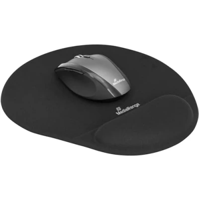 Obrázek MediaRange Ergonomická podložka pod myš s podložkou zápěstí, černá, 30 x 245 290 mm