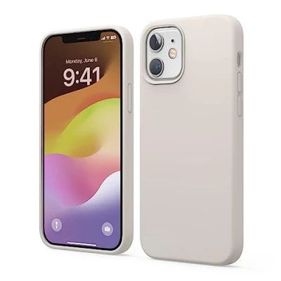 Obrázek elago Liquid Silicone Case kompatibilní s iPhone 12 pouzdro &amp; Pro (6,1&quot;), vysoce kvalitní silikon, ochrana na mobil ze všech stran: 3vrstvá struktura ochranné (tuňka)