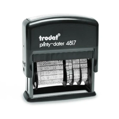 Obrázek Trodat Printy 4817, razítko s texty a datem (12 přednastavených textů v německém jazyce)