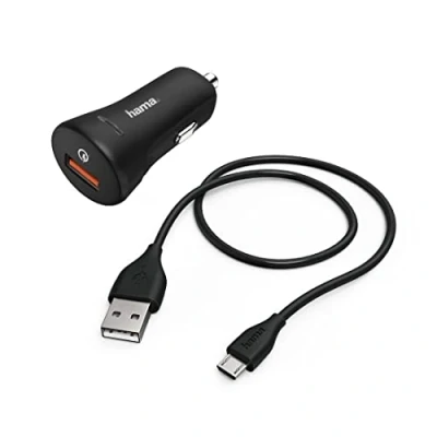 Obrázek Hama Kit chrge All.cig, Micro USB, 3 A, chrg. QC3.0 + USB Kabel, 1,5 m, nr