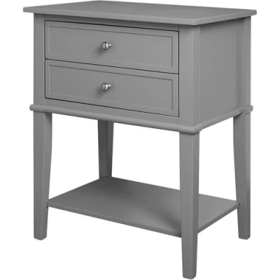 Obrázek Ameriwood Franklin Accent Tisch mit 2 schubladen grau
