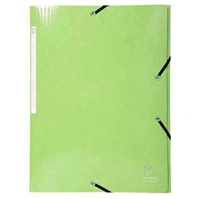 Obrázek Exacompta 55823E Binder (Iderama se 3 klapkami a gumičkou, 425 / m2 M, A4, maxi kapacita, lepenka Manila) 1 kus anýz zelený