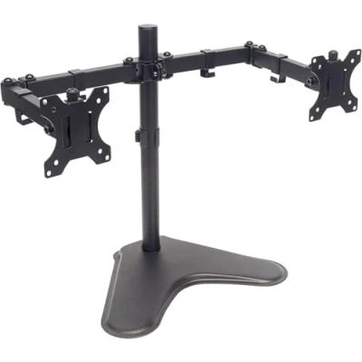 Obrázek Manhattan 461559 Stojan s ramenem na monitor pro dva monitory displeje od 13 palců do 32 8 kg dvojitě otočný černý