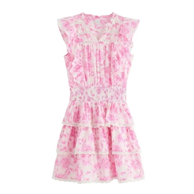 Obrázek Lindex WITH Flounces Denní šaty pro děti, Velikost: 134, Light pink