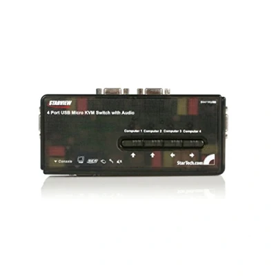 Obrázek StarTech. com 4 Port VGA/USB KVM Switch včetně kabelu a audio Násobný VGA Desktop přepínač