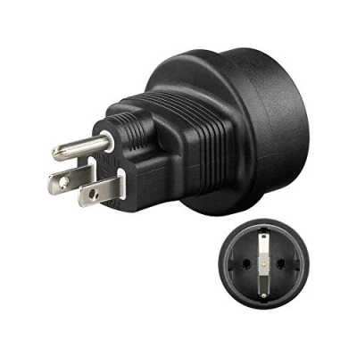 Obrázek Goobay Ochranný kontakt zdířka na US / Japonsko zástrčka síťový adaptér cestovní adaptér, 1 kus, 95308