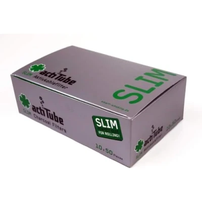 Obrázek actiTube &#039; Filtr s aktivním uhlím SLIM (10 x 50 kusů) Megabox, 500 kusů (1 ks v balení)